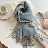 New Scarf Autumn And Winter Popular Color Matching Cashmere Scarf For Women