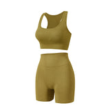 Women's Wireless Sports Yoga Bra And Shorts Suit