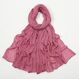 Curling Rayon Wrinkle Scarf Women's Simple Toe Cap