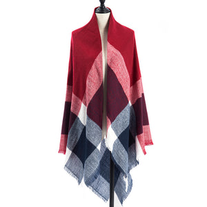 Women's Cashmere-like Plus-sized Double-sided Qicaigei Scarf Shawl