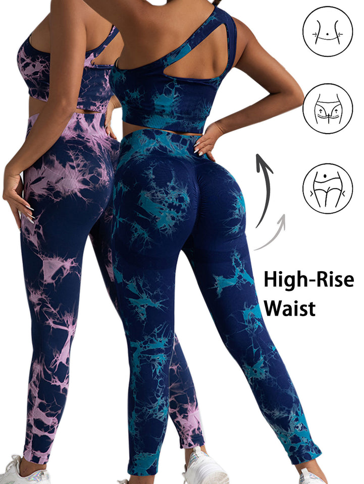 2pack Tie-dye Yoga Pants Seamless Yoga Pants