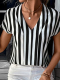 Striped Loose Printed Top For Women