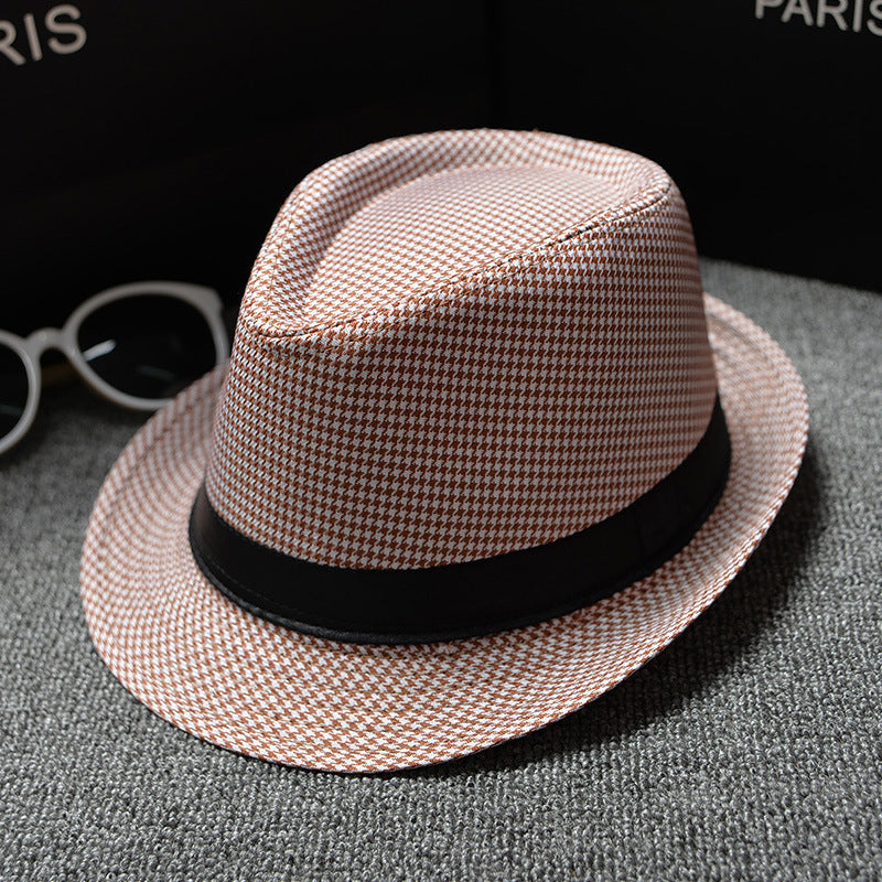 British Houndstooth European And American Sun Hats For Men