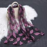 Cut flowers hollow silk scarf simulation silk scarf