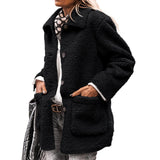 Women's Button Casual Plush Coat