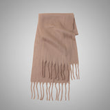 Mohair Idle Style Soft Fluffy Pure Color Warm Keeping Scarf