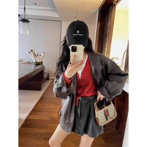 Women's Loose Slimming Motorcycle Jacket Cardigan