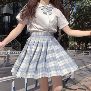 Student Jk Plaid Skirt Preppy Style Skirt