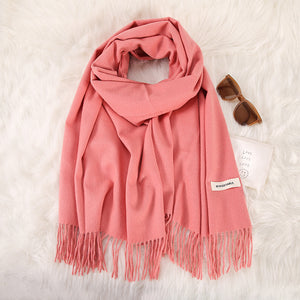 Women's Fashionable All-match Cashmere Tassel Double-sided Scarf