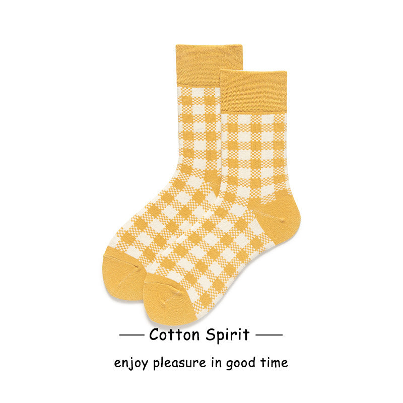 Women's Fashion Preppy Style Striped Mid-calf Length Socks