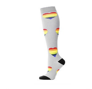 Ladies running stretch compression sports socks