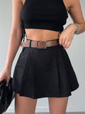 Women's Fashion Solid Color High Waist Skirt