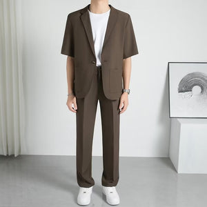 Fashionable All-matching Handsome Half Sleeve Small Suit Suit