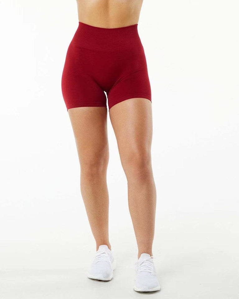 Side Jacquard Seamless Hip Raise Skinny Shorts