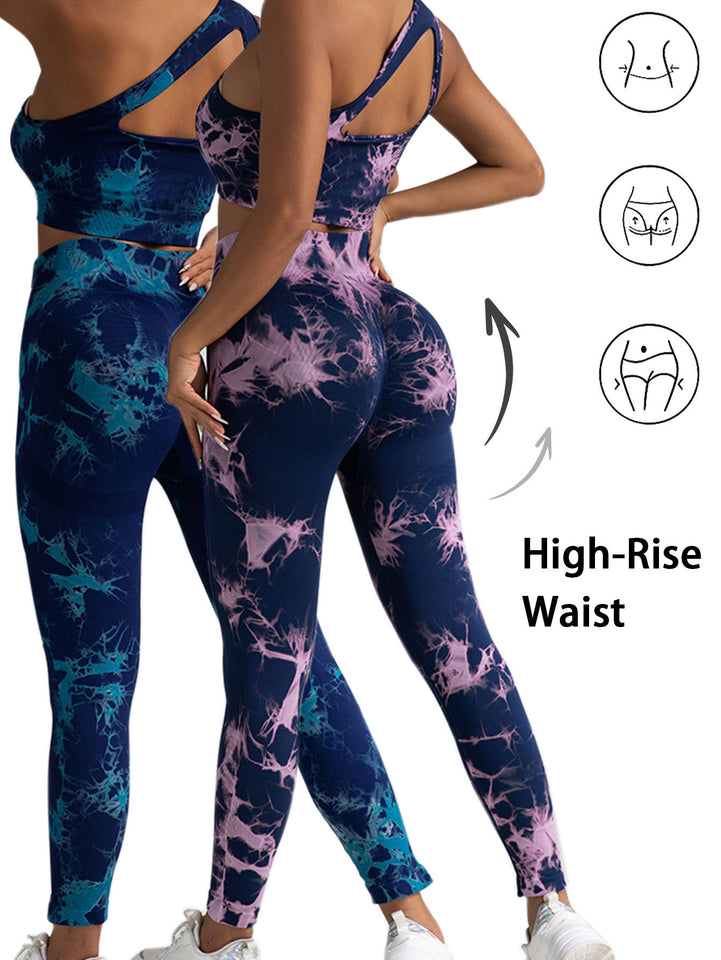 2pack Tie-dye Yoga Pants Seamless Yoga Pants