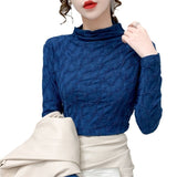 Thickened Half-high Collar Bottoming Shirt For Women