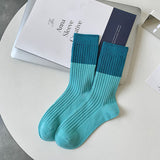 Dopamine Retro Mid-calf Length Double Needle Sweet Cool Street Ladies Loose Socks