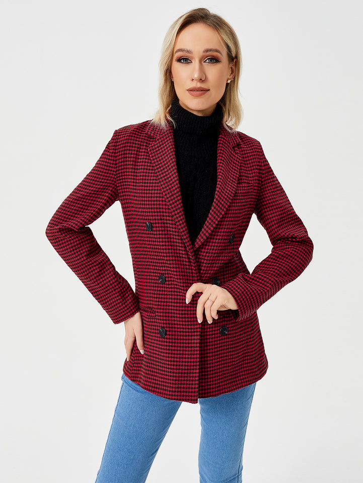 Womens Casual Blazer Jacket  Long Sleeve Work 0ffice Blazer Lapel  Jacket