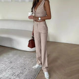 Autumn New Vest Top Loose Trousers Two-piece Set