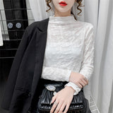 Thickened Half-high Collar Bottoming Shirt For Women