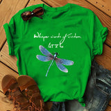 Let It Be Cute Bee Letter Alpaca Casual Women's T-shirt