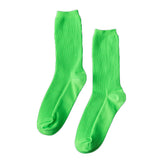 Summer Candy Color Solid Color Mid-calf Length Socks