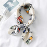 Fashionable All-match Satin Artificial Silk Scarf