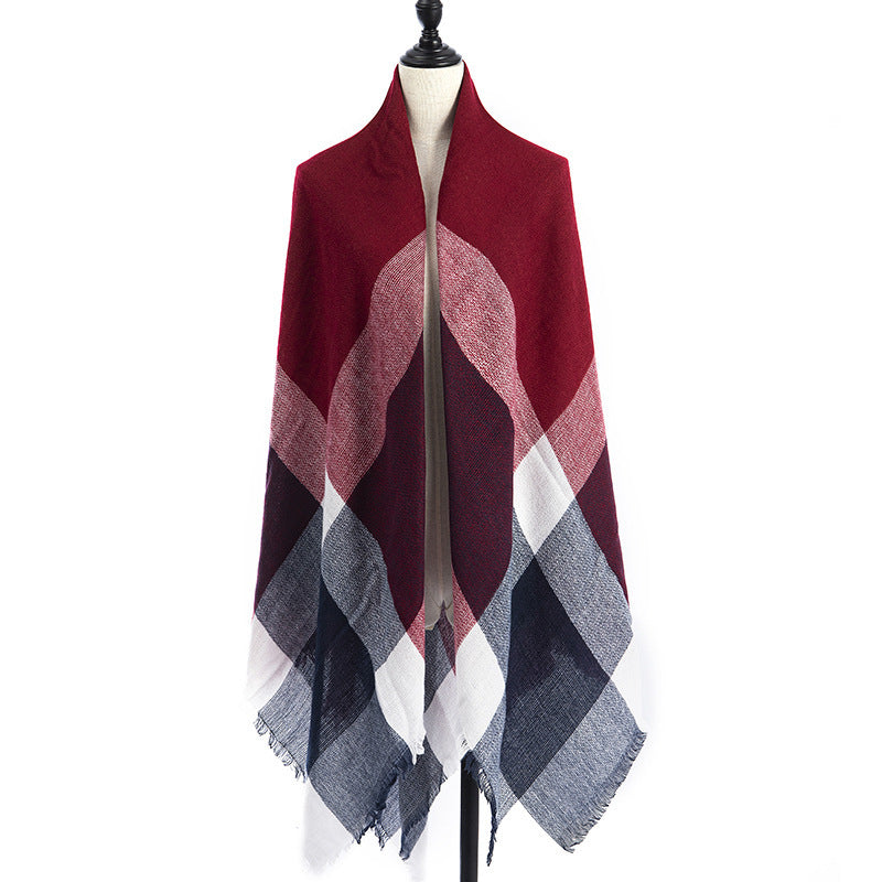 Women's Cashmere-like Plus-sized Double-sided Qicaigei Scarf Shawl