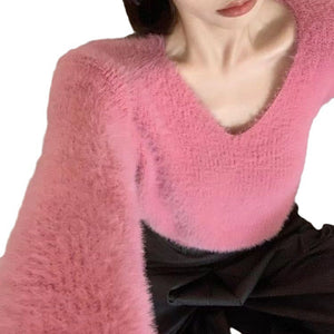 Imitation Marten Knitted Women's Autumn And Winter Minimalist Gentle