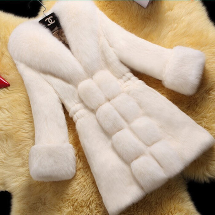 New Style Rabbit Fur Ladies Fur Coat