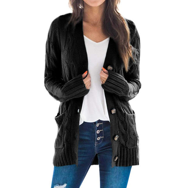 Single breasted long sleeve wool jacket