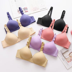 Wireless Three Breasted Thin Pure Cotton Plus Size Bra