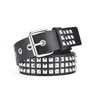 Men's And Women's Fashion Simple Square Bead Rivet Belt