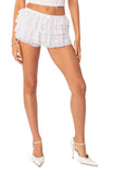 Multi Layered Cake Stacking Short Skirt And Hot Pants