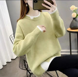 All-matching Loose Knitted Pullover Top