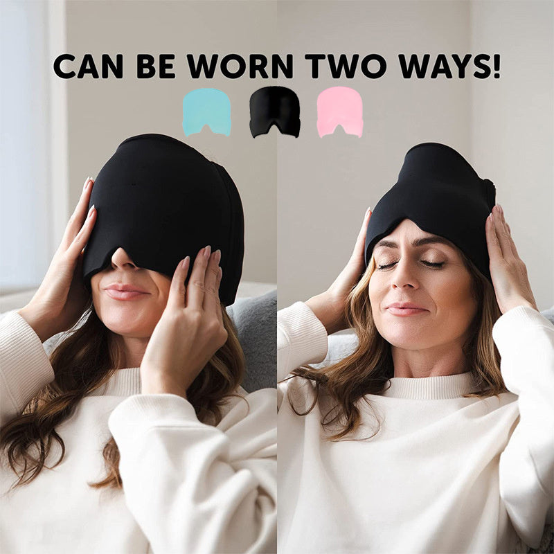 Ice Compress Headache Eye Mask Hat Relief For Migraines, Stress, And Tension Massage Tool