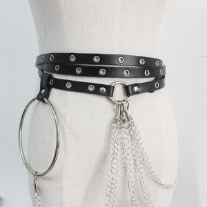 New Punk Concave Shape Waist Chain Leisure