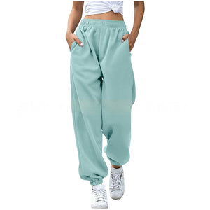 Women's Casual High Waisted Loose Sports Pants