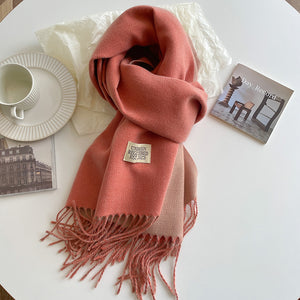 New Scarf Autumn And Winter Popular Color Matching Cashmere Scarf For Women