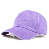 Washed Solid Color Light Board Baseball Cap For Women