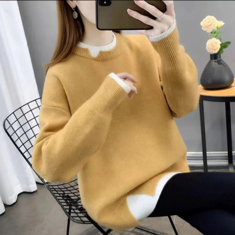 All-matching Loose Knitted Pullover Top