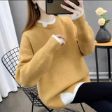 All-matching Loose Knitted Pullover Top