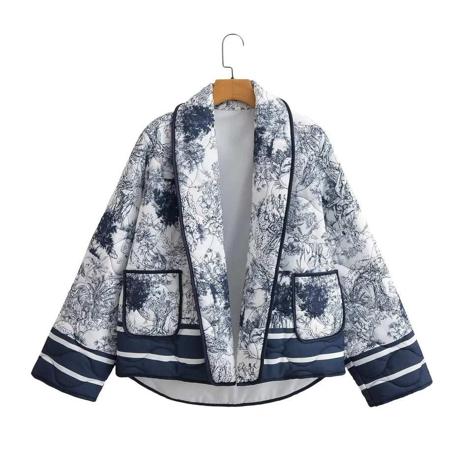 Women's 6-color Printing Cotton Jacket