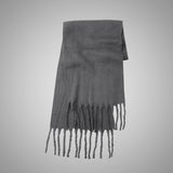 Mohair Idle Style Soft Fluffy Pure Color Warm Keeping Scarf