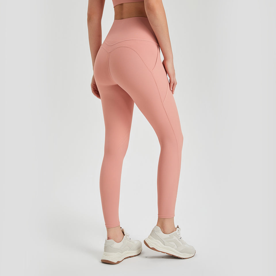 High Waist Peach Hip Lifting Running Sports Leggings