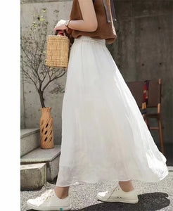 Women's Fashion Temperament Solid Color Skirt