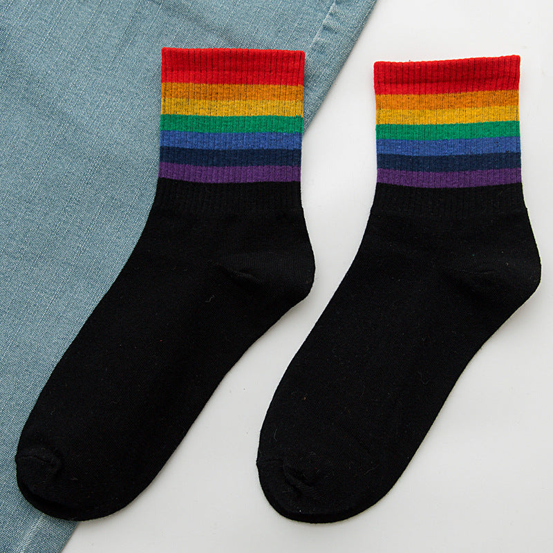 Rainbow Socks Women's Cotton Socks In Tube Socks