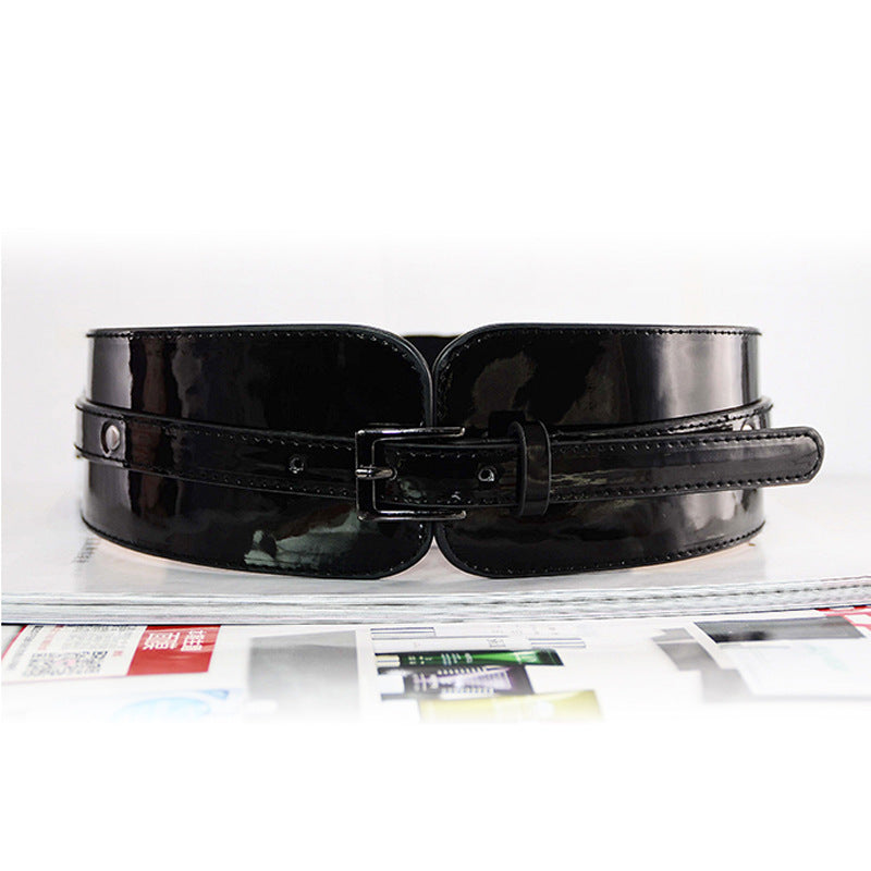 Women's Patent Leather Belt All-match Waist Seal