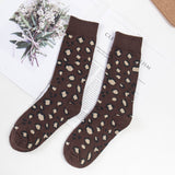 Autumn And Winter Cotton Leopard Print Tube Socks