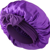 Satin Ribbon Round Bow Elastic Nightcap